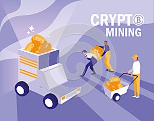 Teamworkers crypto mining bitcoins