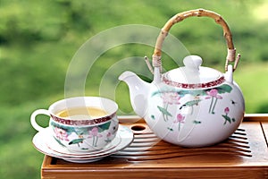 Teapot with chinese tea