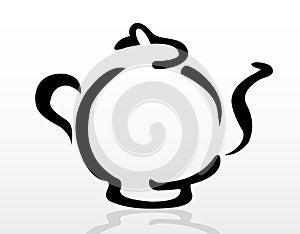 Teapot and cup