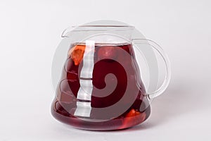 Teapot glass on a white background with clipping path