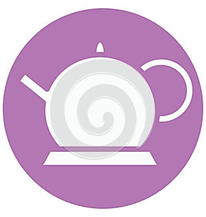 Teapot Isolated Vector icon that can be easily edit or modified.