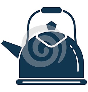 Teapot Line Vector Isolated Icon customized and editable