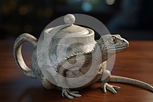 Teapot lizard design. Generate ai