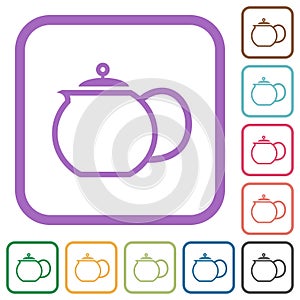 Teapot outline simple icons photo