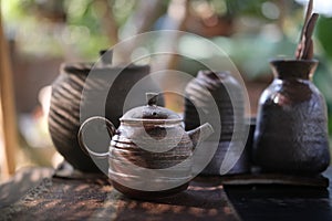 Teapot in rough, traditional style, handmade , for Chinese tea ceremony