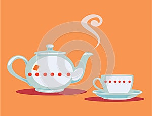 Teapot and teacup