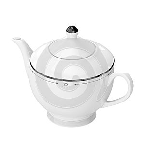 Teapot on white background
