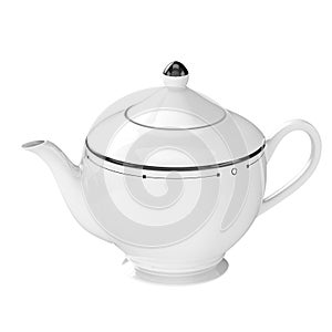 Teapot on white background