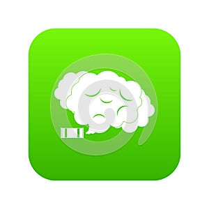 Tear gas icon digital green