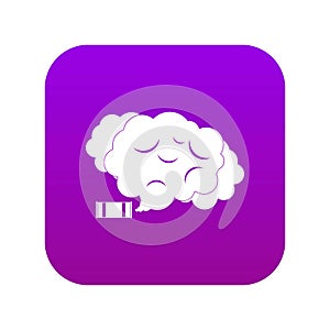 Tear gas icon digital purple