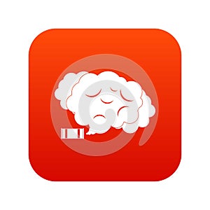 Tear gas icon digital red