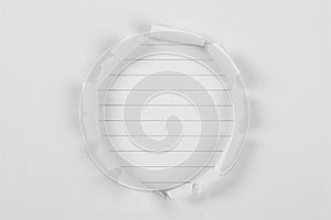 Tear paper hole note paper