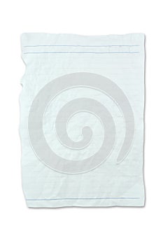 Tear white paper with line on background