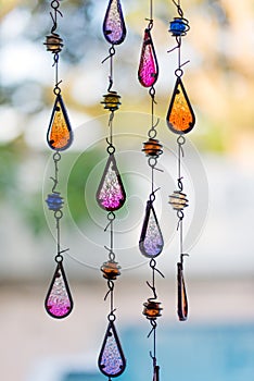 Teardrop background stained glass