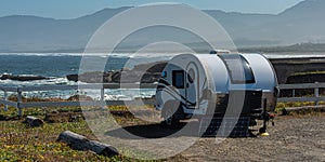 Teardrop Camper at the Coast