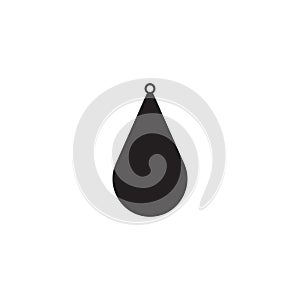 Teardrop earring icon design template vector isolated