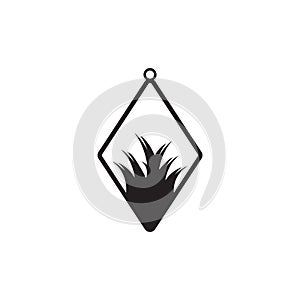 Teardrop earring icon design template vector isolated