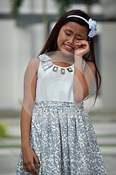 Tearful Beautiful Filipina Youth