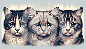 Tearful Whiskers: The Tender Trio\'s Melancholy Moment