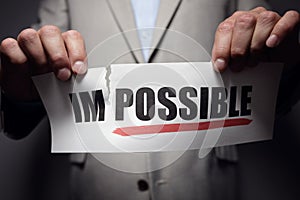 Tearing the word impossible to make possibe motivation