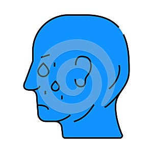 tears problem icon color illustration