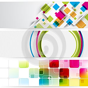 Teaser advertisement background banners