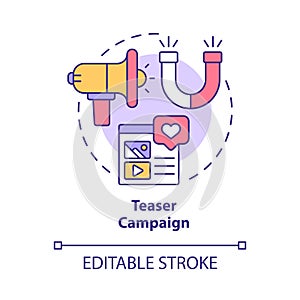 Teaser campaign concept icon photo
