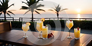 Teasty cocktail. Beautyful background. Generative AI technology photo