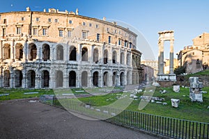 Teatro Marcello and Portico d`Ottavia, Rome, Italy