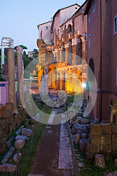 Teatro Marcello and Portico Ottavia. Rome, Italy