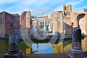 Teatro Marittimo or maritime Theatre at Villa Adriana Hadrians Villa in Tivoli, Italy