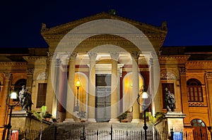 Teatro Massimo by Night Sicily Italy photo