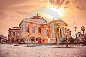 Teatro Massimo, opera house in Palermo. Sicily. photo