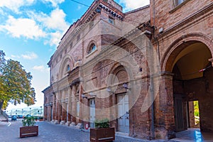 Teatro Raffaello Sanzio in the old town of Urbino in Italy