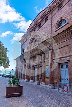 Teatro Raffaello Sanzio in the old town of Urbino in Italy