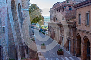 Teatro Raffaello Sanzio in the old town of Urbino in Italy