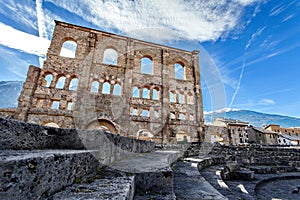 Teatro Romano Aosta Valle d`Aosta Italy