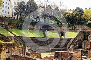 Teatro Romano Roman Theatre, an Ancient Amphitheatre in Trieste, Italy