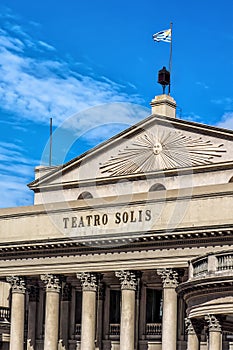 Teatro Solis opera house building at blue sky in Montevideo photo