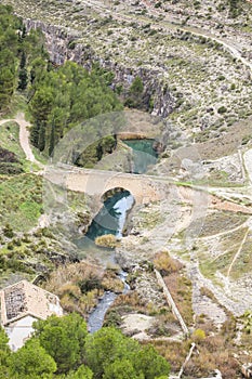 The Tebar Bridge over the Jucar River in Alarcon town