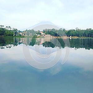 Tebat Lake and dempo mountain photo