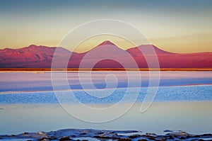 Tebenquinche lagoon in San Pedro de Atacama, Chile.