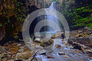 Tebing Tinggi Waterfall in Pahang, Malaysia photo