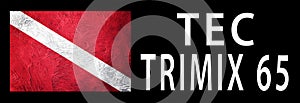 Tec Trimix 65, Diver Down Flag, Scuba flag