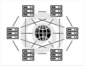 P2p server global online network design.