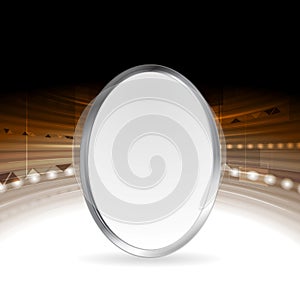 Tech abstract background with metallic ellipse