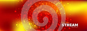 Tech Abstract. Glow Digital Particles. Big Data