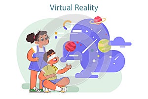 Tech camp for children. VR technologies and design educational