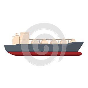 Tech cargo marine icon cartoon vector. Gas carrier