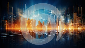 Tech driven business dynamics on dynamic digital backdrop